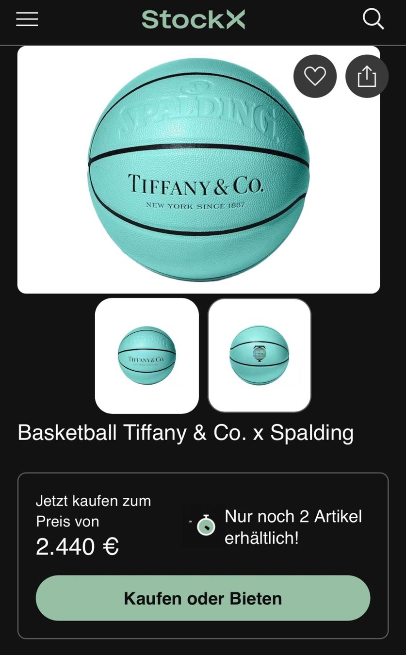 Palloni: Basketball Tiffany & Co. x Spalding – Usato da Romanshorn venduto da pick_up_now