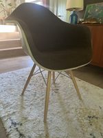 Vitra Eames Armchair in Dark Brown & Cream