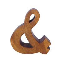 Dekorative Holzfigur „&“ – Massivholz – Grosses Dekoobjekt