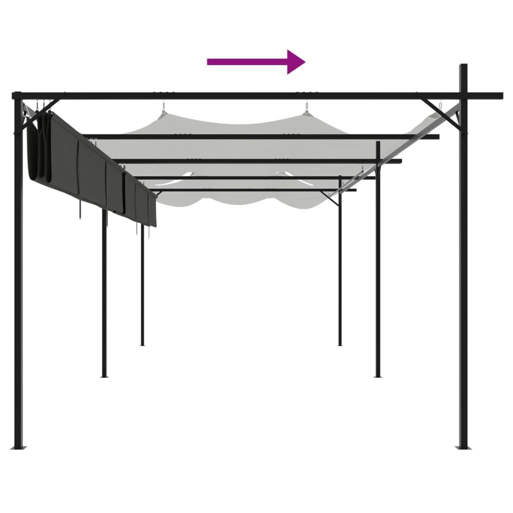 Unterstände: Pergola mit Schiebedach Anthrazit 589x292x230 cm – Neu und originalverpackt aus  von  5