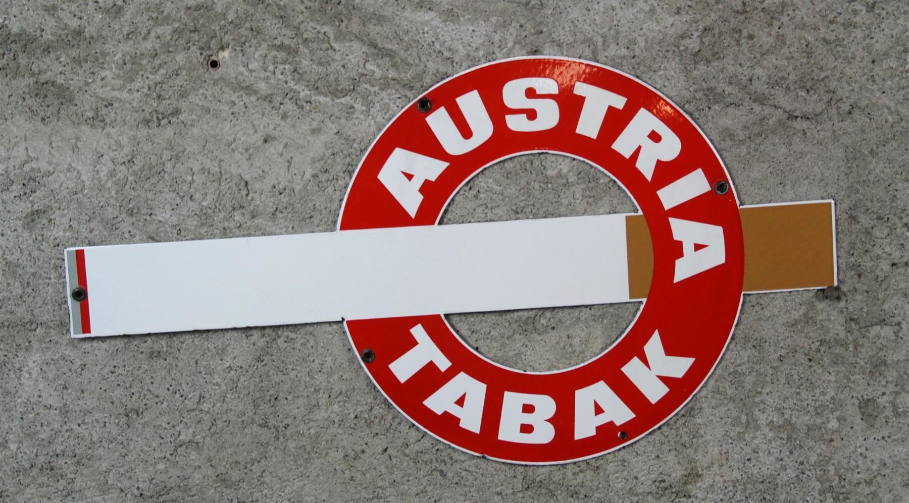Insegne: Emailschild "Austria Tabak" – Usato da Birrwil venduto da brandschatz_birrwil 2