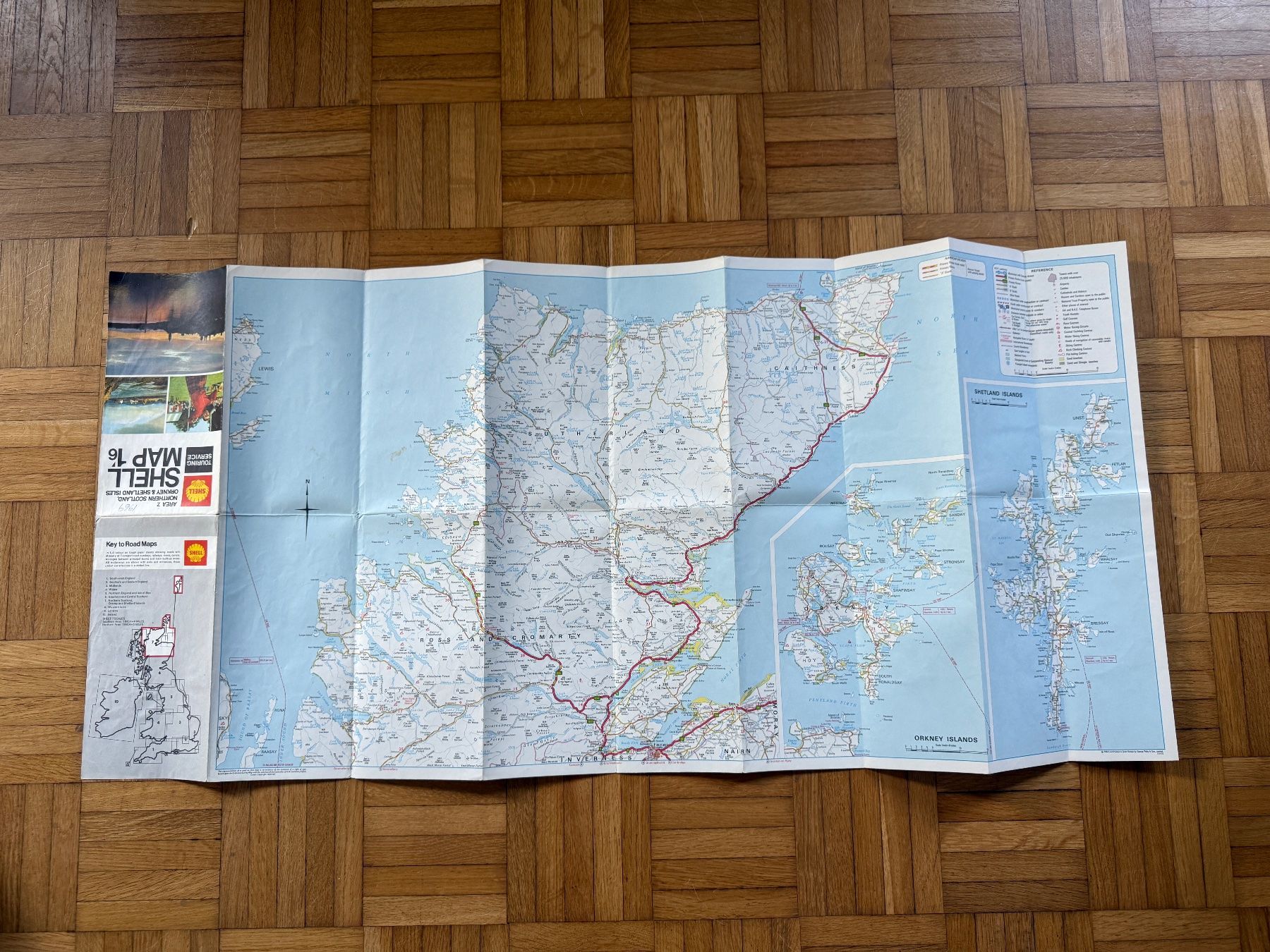 Landkarten & Atlanten: Shell Karte 16 - Schottland, Orkney 1969 - Oldtimer! – Gebraucht aus Erstfeld von Mario_boe0 1