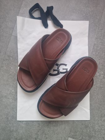 Ugg Capitola Cross Slide Cognac Braun Leder, Gr. 36, Neu!