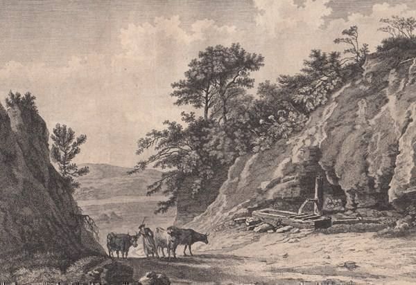 Incisioni: BREMGARTEN, FONTAINE, KUPFERSTICH 1788 – Antico da Grüningen venduto da Kartensammler 1