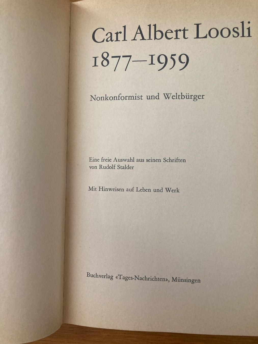 Bücher: Carl Albert Loosli – Neu (gemäss Beschreibung) aus Basel von magot58 1