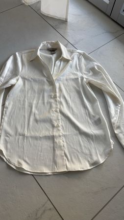 H&M Bluse Crème-Weiss XS