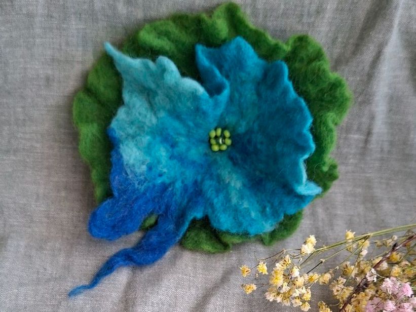 Spille & Fermagli: Broche Fleur en Feutre Bohème Chic – Nuovo (secondo la descrizione) da Lutry venduto da Sim_Sta 4