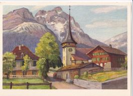 Gsteig bei Saanen Künstlerkarte C. Zeltner Nr. 527
