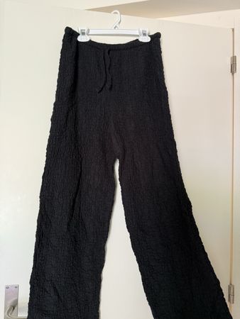 Pantalon Pull&Bear noir texturé 