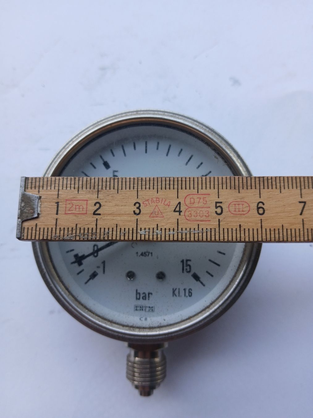 Misurare: Manometer / Druckmesser, gebraucht, Durchmesser 75 mm – Usato da Langenthal venduto da Egro50 1