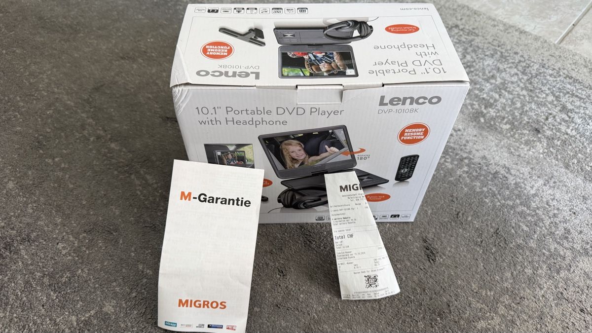 Lenco Lecteur media portable: Lenco DVP-1010BK 10.1" Portable DVD Player   – D'occasion à St.Gallen par gauwo