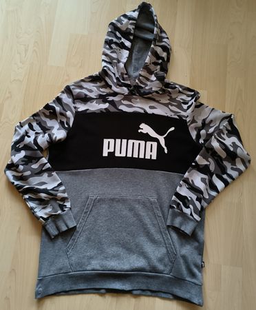 Puma Hoodie Schwarz/ Grau Camouflage Gr. M