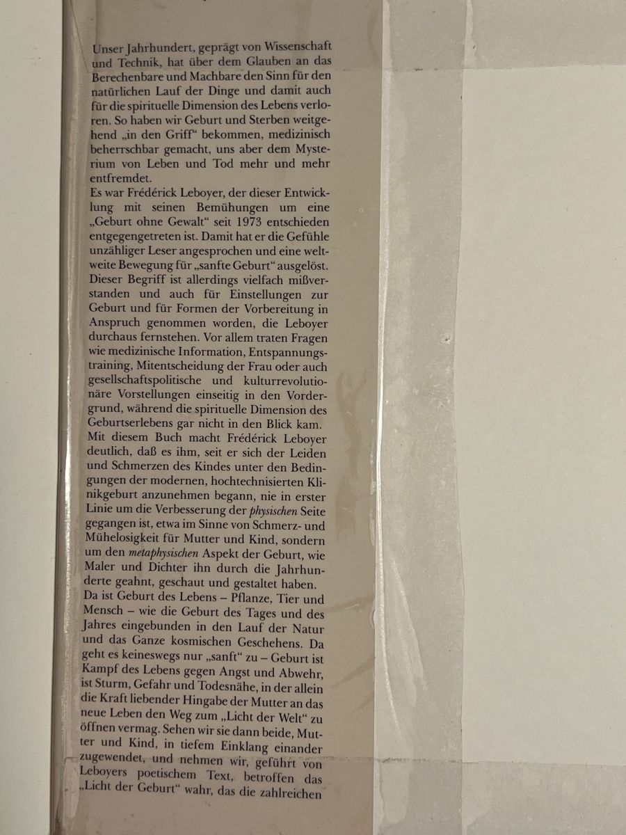 Libri: Das Fest der Geburt - Leboyer, Frédéric - Kösel, 1982 – Usato da Schliern b. Köniz venduto da Corinu59 1