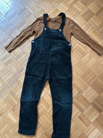 Latzhose & Longsleeve Gr. 122/128
