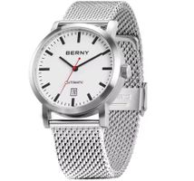 Montre homme automatique Berny, bracelet acier