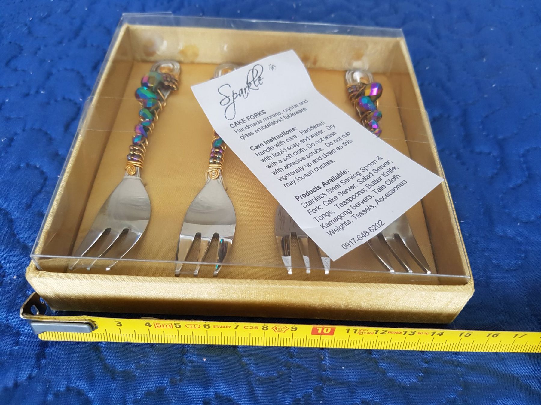 Set di posate: Kuchengabeln Set, handmade Murano, neuwertig, Vintage – Usato da Berneck venduto da heikodzint 3