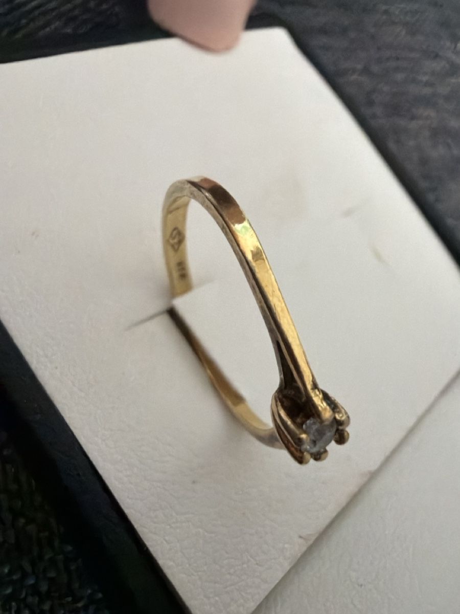 Anelli: Bague Solitaire en Or et Diamant – Usato da Hittnau venduto da Pat_yl7f