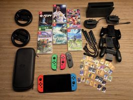 Nintendo Switch-Bundle mit Spielen und Zubehör! Top Zustand!
