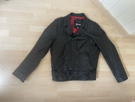 Schott Lederjacke schwarz Lammleder Grösse L