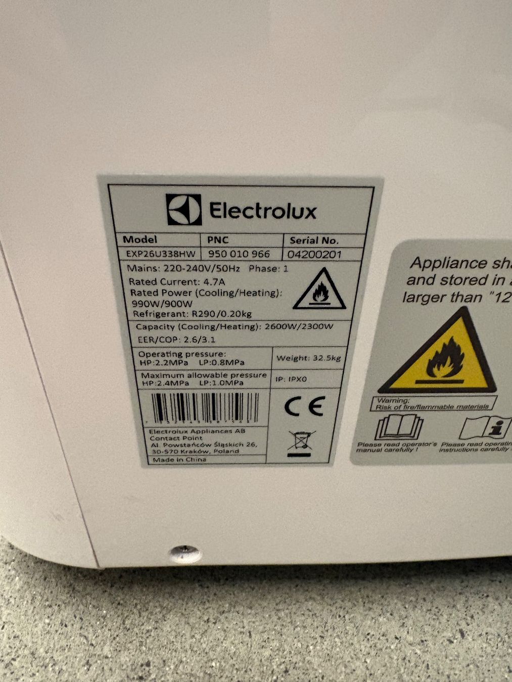 Electrolux Condizionatori: Klimagerät Electrolux EXP26U338HW – Usato da Hergiswil NW venduto da maf_rx6q 2