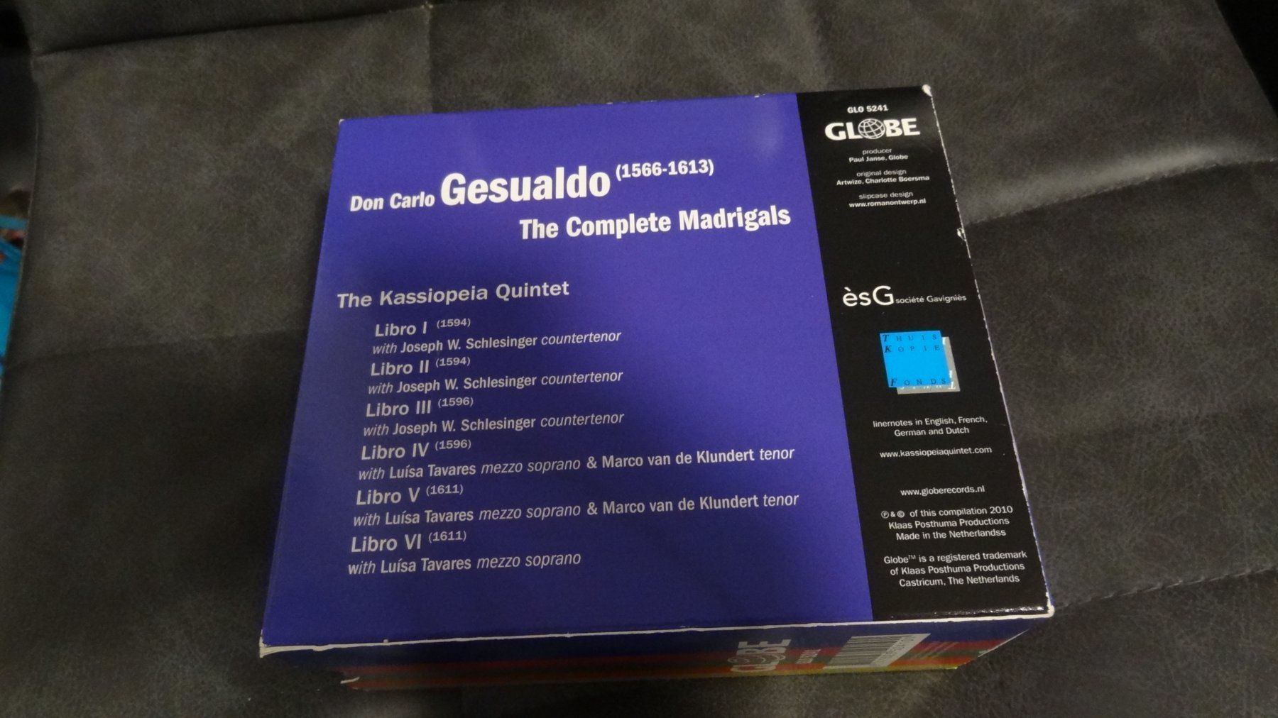 CD: Don Carlo Gesualdo - The Complete Madrigals   CD BOX – Usato da Olten venduto da Disc-Ausverkauf 1