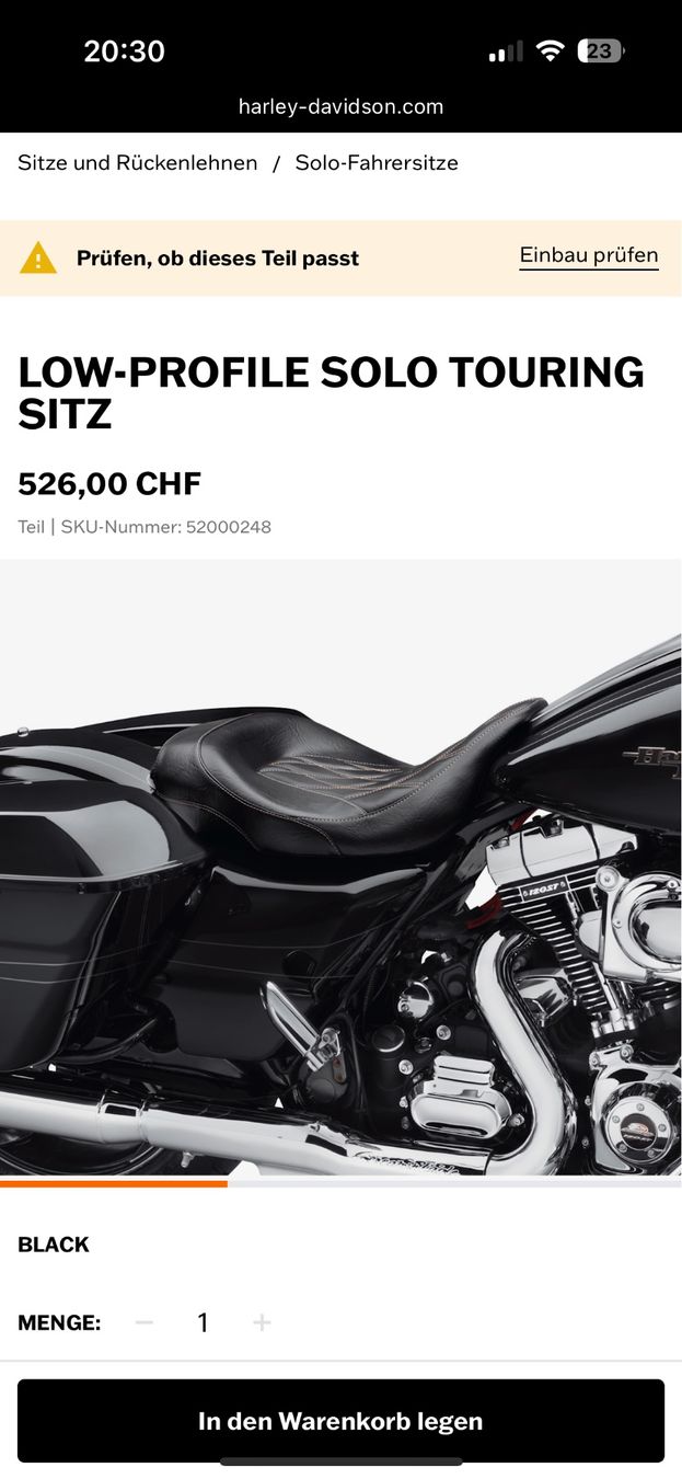 Harley-Davidson Tutti i ricambio per moto: Harley Sitz Solo Diamond P52000248 – Usato da Sempach venduto da SwissRidy89 6