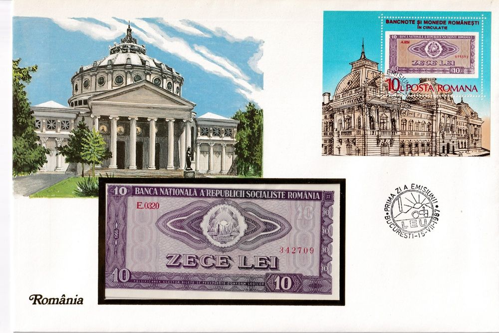 Rumänien 10 lei grosser Banknotenbrief (Gebraucht) in Neuchâtel für CHF ...