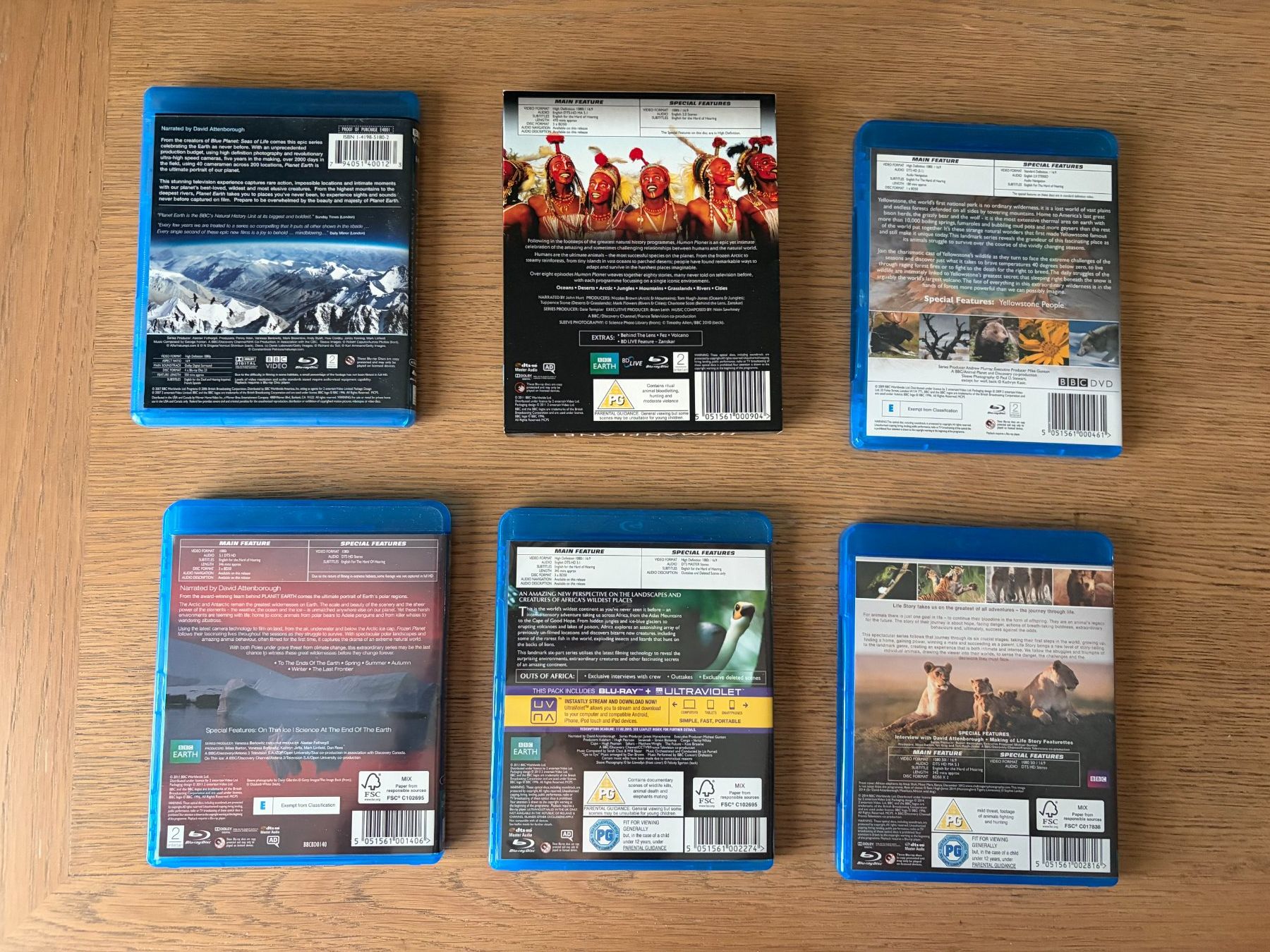 Alle DVDs: BLU RAY LOT DE 6 DOCUMENTAIRES BBC – Gebraucht aus Geneve von tigre69 1
