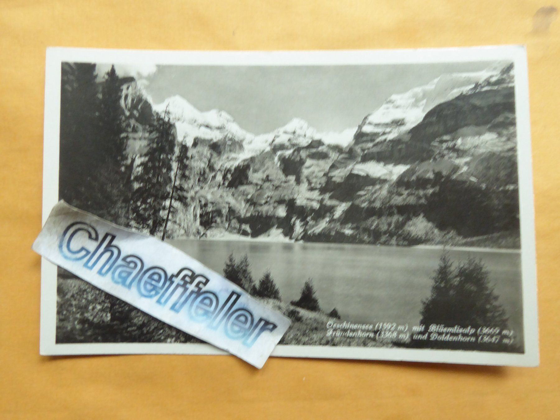 Cartoline postali: Oeschinensee mit Blümlisalp – Usato da Zürich venduto da Chaeffeler