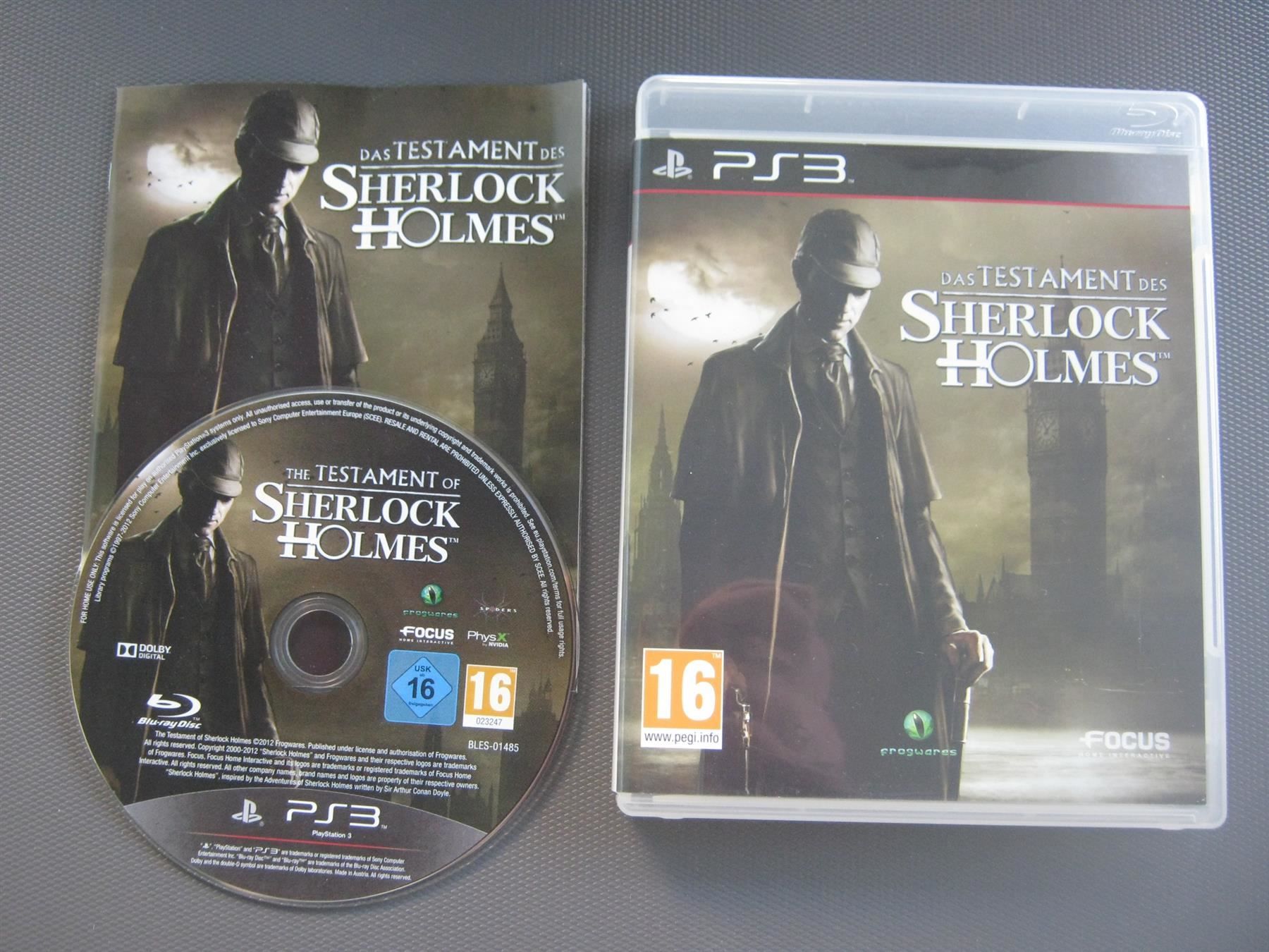 Giochi: DAS TESTAMENT DES SHERLOCK HOLMES / PS3 – Usato da St.Gallen venduto da Punktchen01