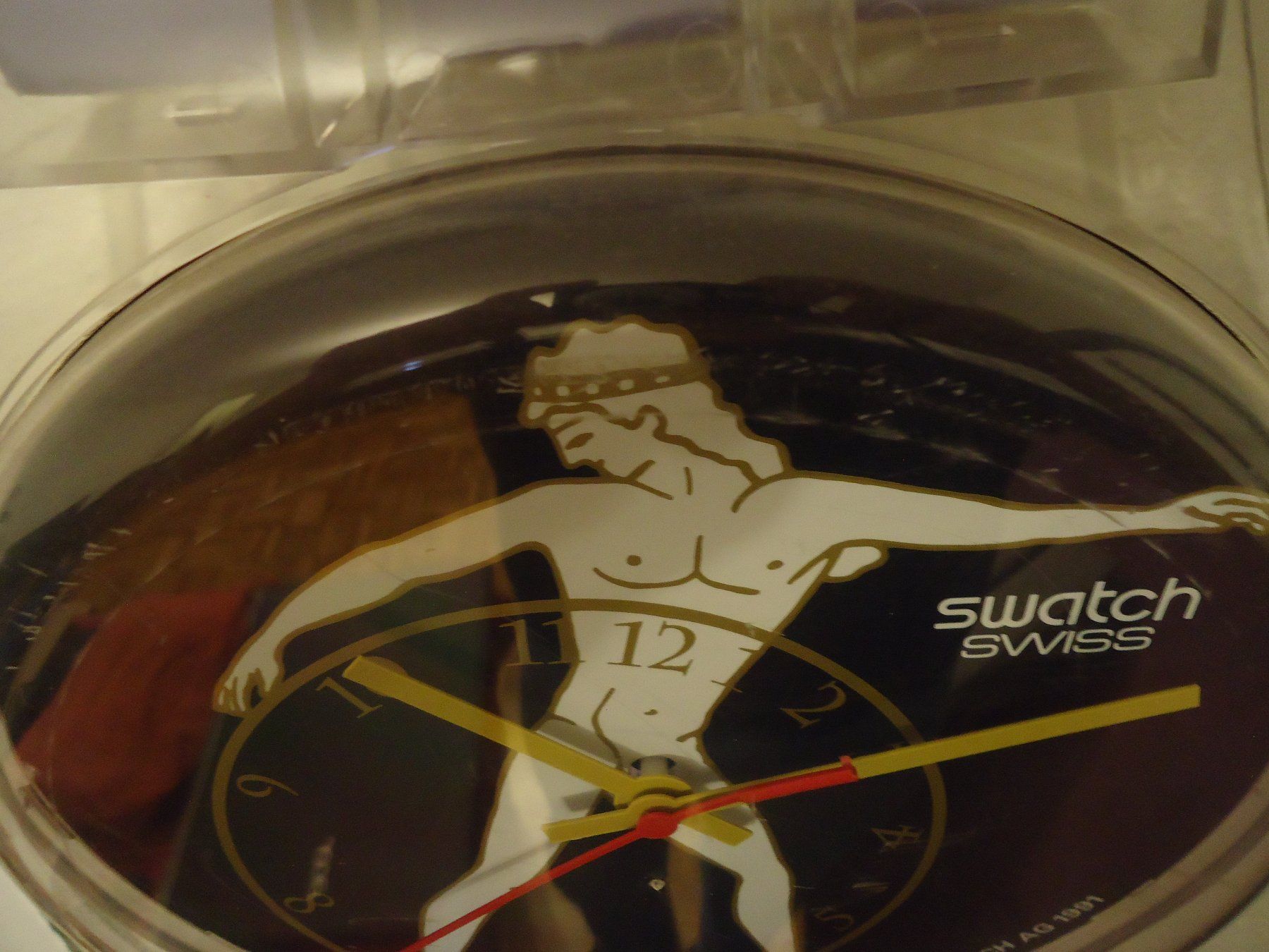 Swatch Uhren: Kult-Wanduhr Swatch Maxi "Discobolus" – Gebraucht aus Däniken SO von Tera-x 5