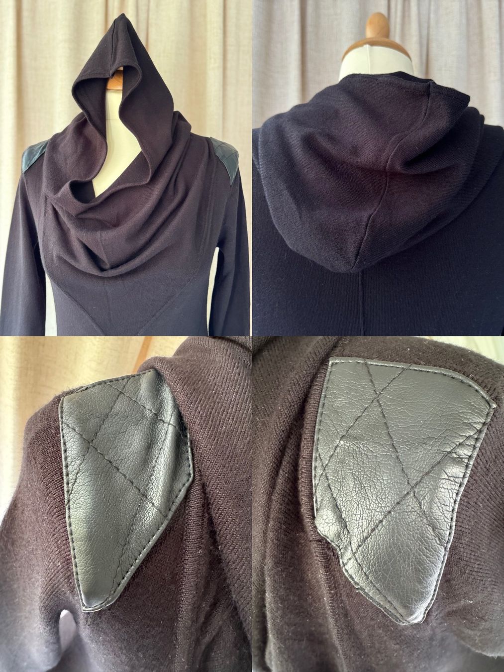 Morgan Vestiti: Taille S - Robe mi-mollet noir à capuche drapé fendue – Nuovo (secondo la descrizione) da Genève venduto da Reveur 3