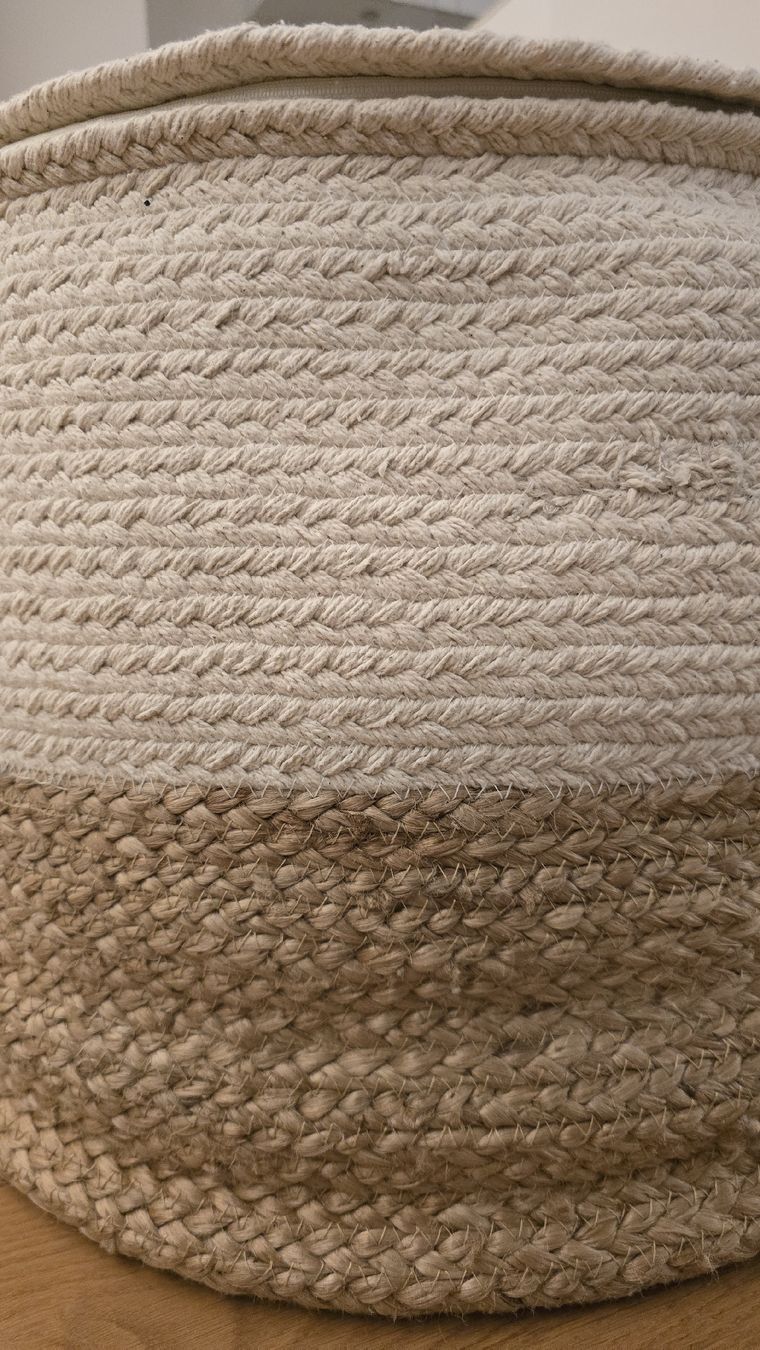 Sgabelli: Pouf Jute weiss-beige Boho-Style – Usato da Rüschlikon venduto da nicos8033 6
