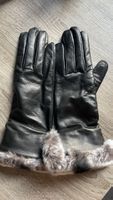 JB Quanti Leather Gloves Cashmere Lined Size 7 Black