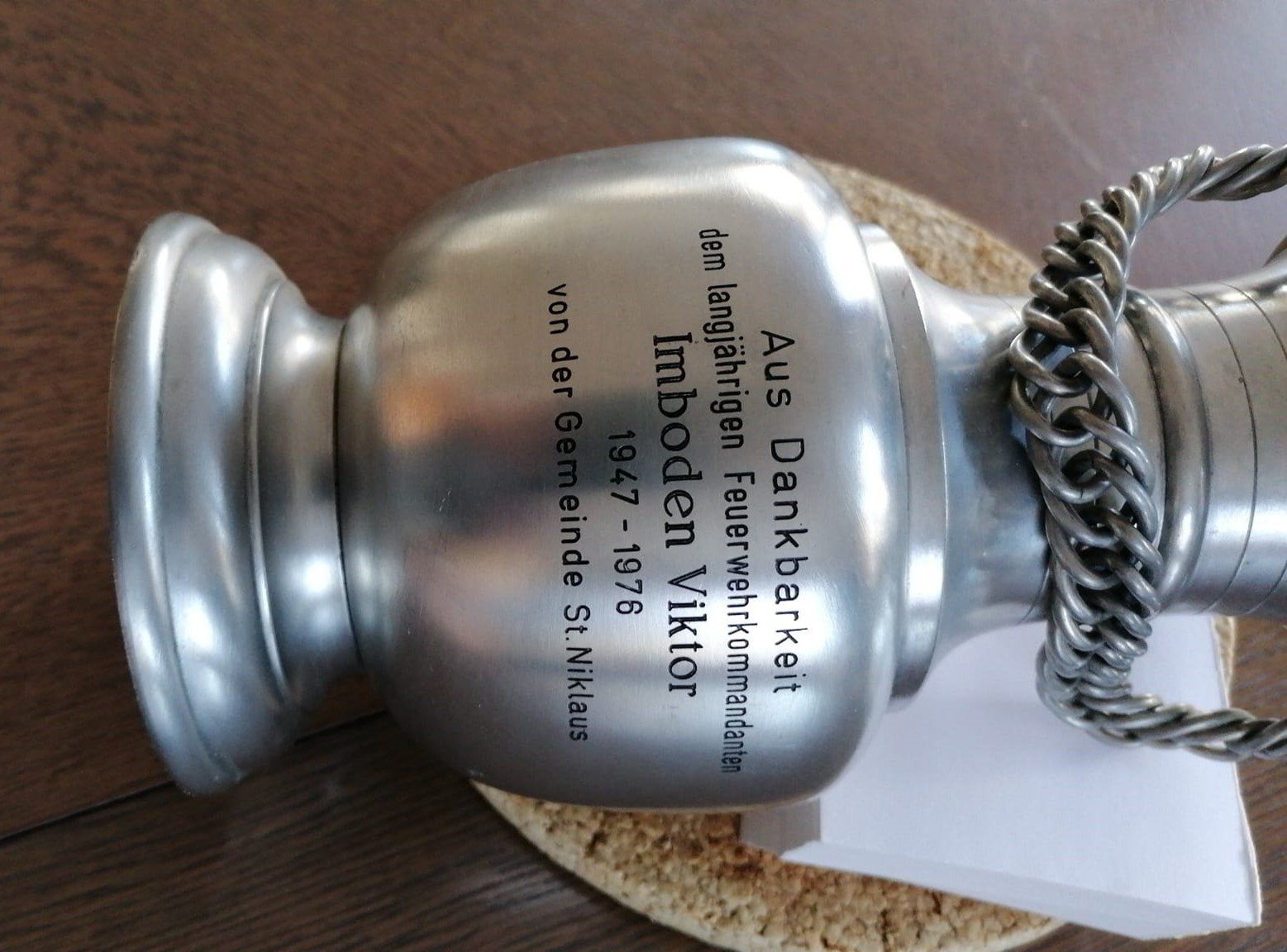 Caraffe: Walliser Zinn-Krug – Usato da Grächen venduto da Hel7890 3