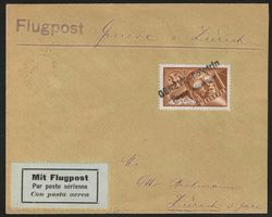 1925 : Flugbrief mit seltenem Stempel Genève - Cointrin