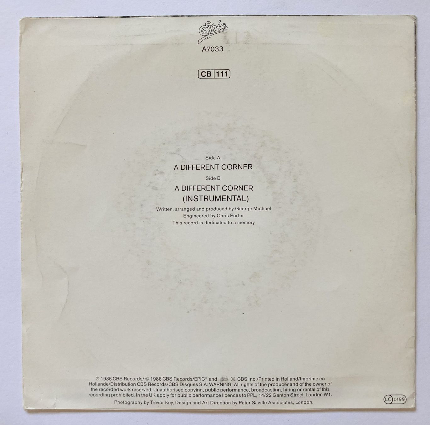 Dischi in vinile: GEORGE MICHAEL - A DIFFERENT CORNER – Usato da Bottens venduto da hotter-than-hell 1
