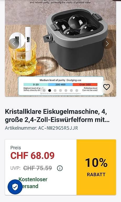 Elettrodomestici da cucina: Kristallklare Eiskugelmaschine – Nuovo (secondo la descrizione) da Dübendorf venduto da Olenaaa 4
