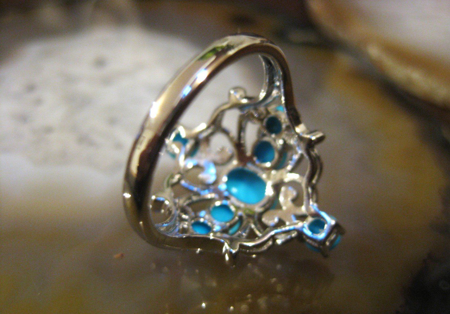 Ringe: STERLING SILBER 925° TÜRKISST. RING, G.18, oder 18,5 MP – Neu (gemäss Beschreibung) aus Weiningen ZH von actera 3