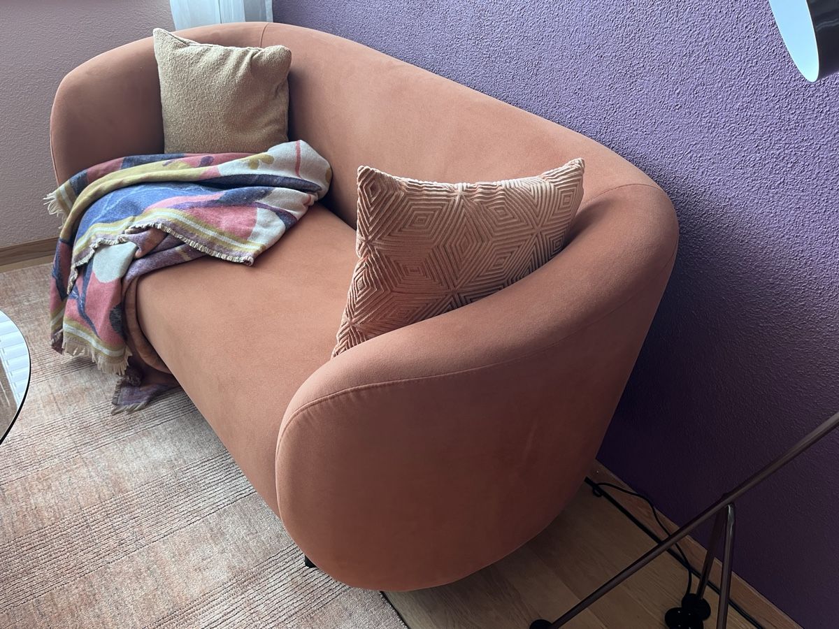 Beliani Sofas: Samtsofa orange im Art Deco-Stil – Gebraucht aus Adliswil von Flo049 2