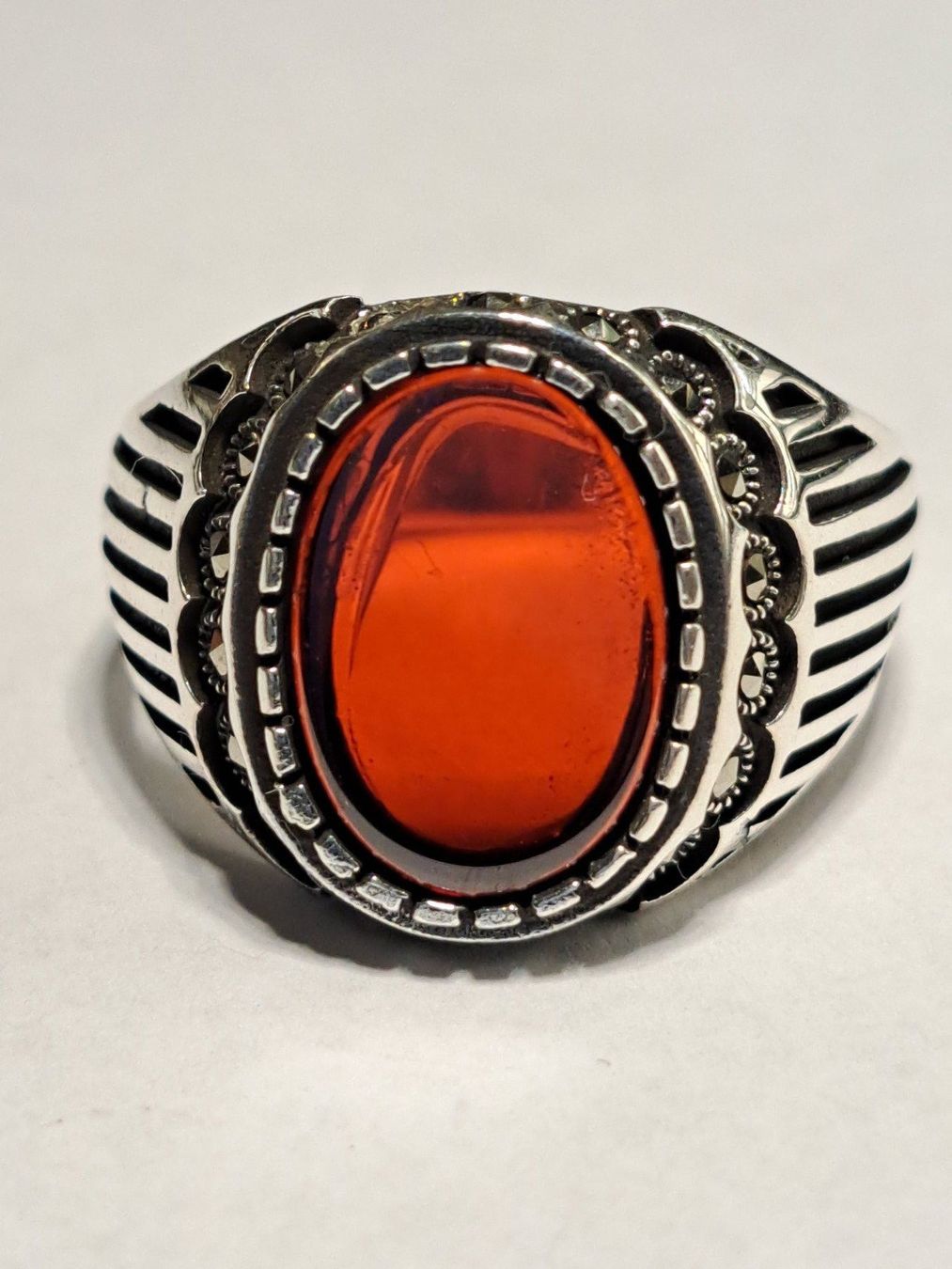 Ringe: 0040 - Bague en argent, Agate, taille 65 – Neu und originalverpackt aus Neuchâtel von NIDAVELIR