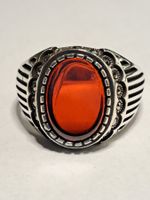 0040 - Bague en argent, Agate, taille 65