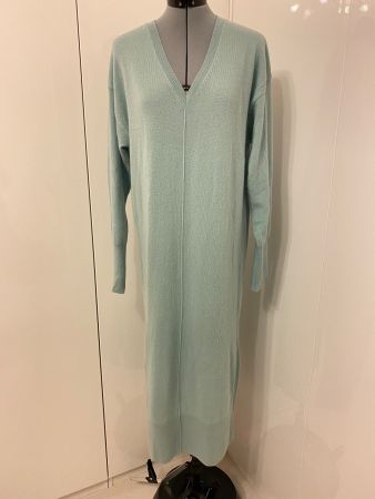 100% Cashmere Kaschmir Kleid, Mintgrün, Grösse L