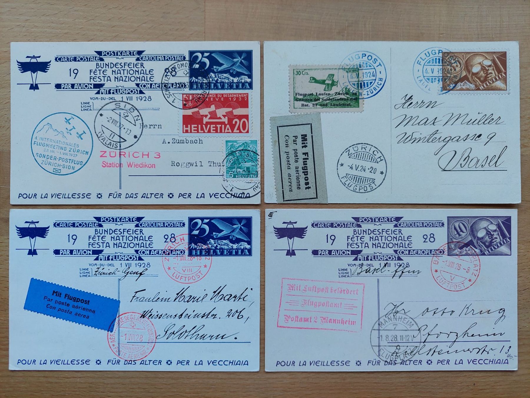 Alle Briefmarken: Flugpost-Briefe – Gebraucht aus Obfelden von Foto_Bild_Kunst_Buch 6