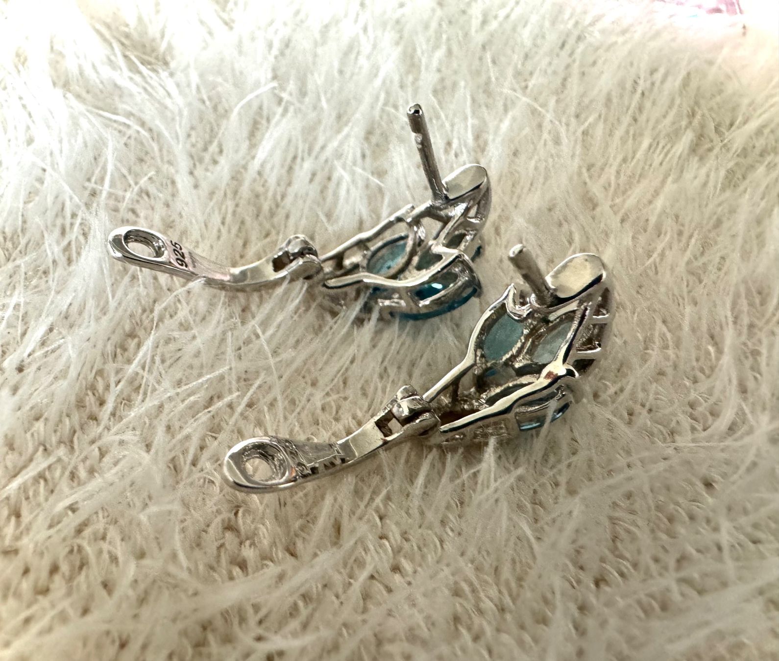 Ohrringe & -stecker: Ohrringe Blau Topaz mit 925 Sterling Silver – Neu (gemäss Beschreibung) aus Zürich von LIBELLA13 4