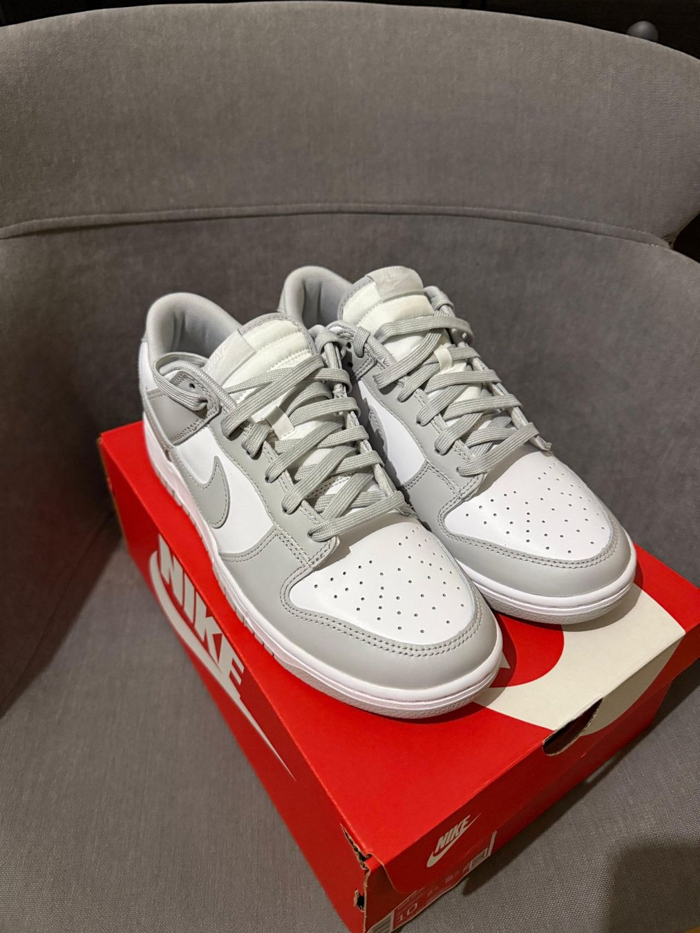 Scarpe da uomo: Nike Dunk Low Grey Fog - EU 44 / US 10 – Nuovo e nell'imballaggio originale da Zürich venduto da Siciliano66