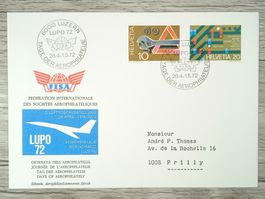 TR10 Enveloppe + Timbre Suisse 1972