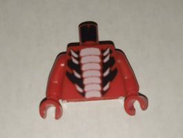 Torso Ninjago Snake with White and Large Black Scales Patter
