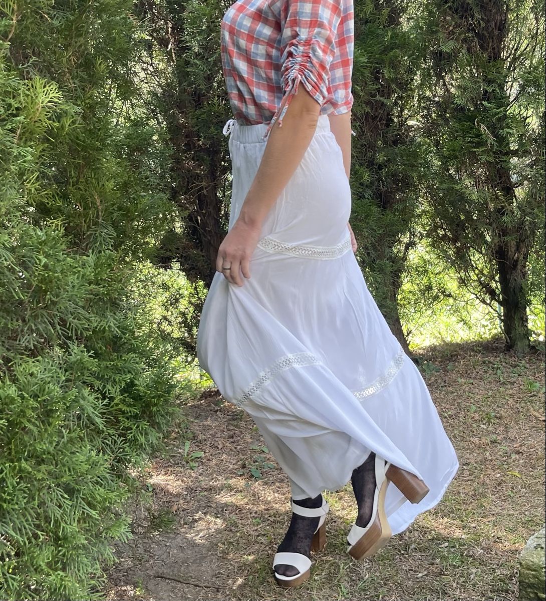 Gonne: Gonna lunga bianca estiva - perfetta per le vacanze! – Nuovo (secondo la descrizione) da Gordevio venduto da LanaZimm 4