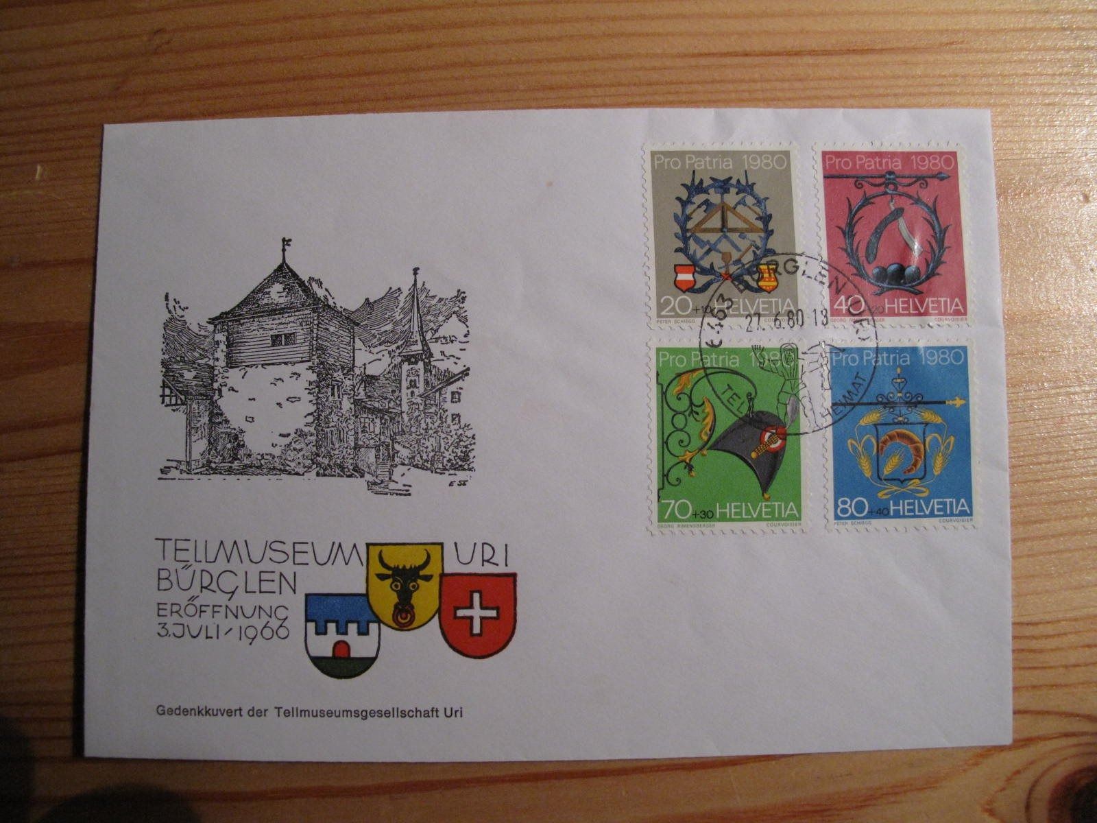 Tutti i francobolli: Pro Patria 1980 FDC – Usato da Wil SG venduto da fva01